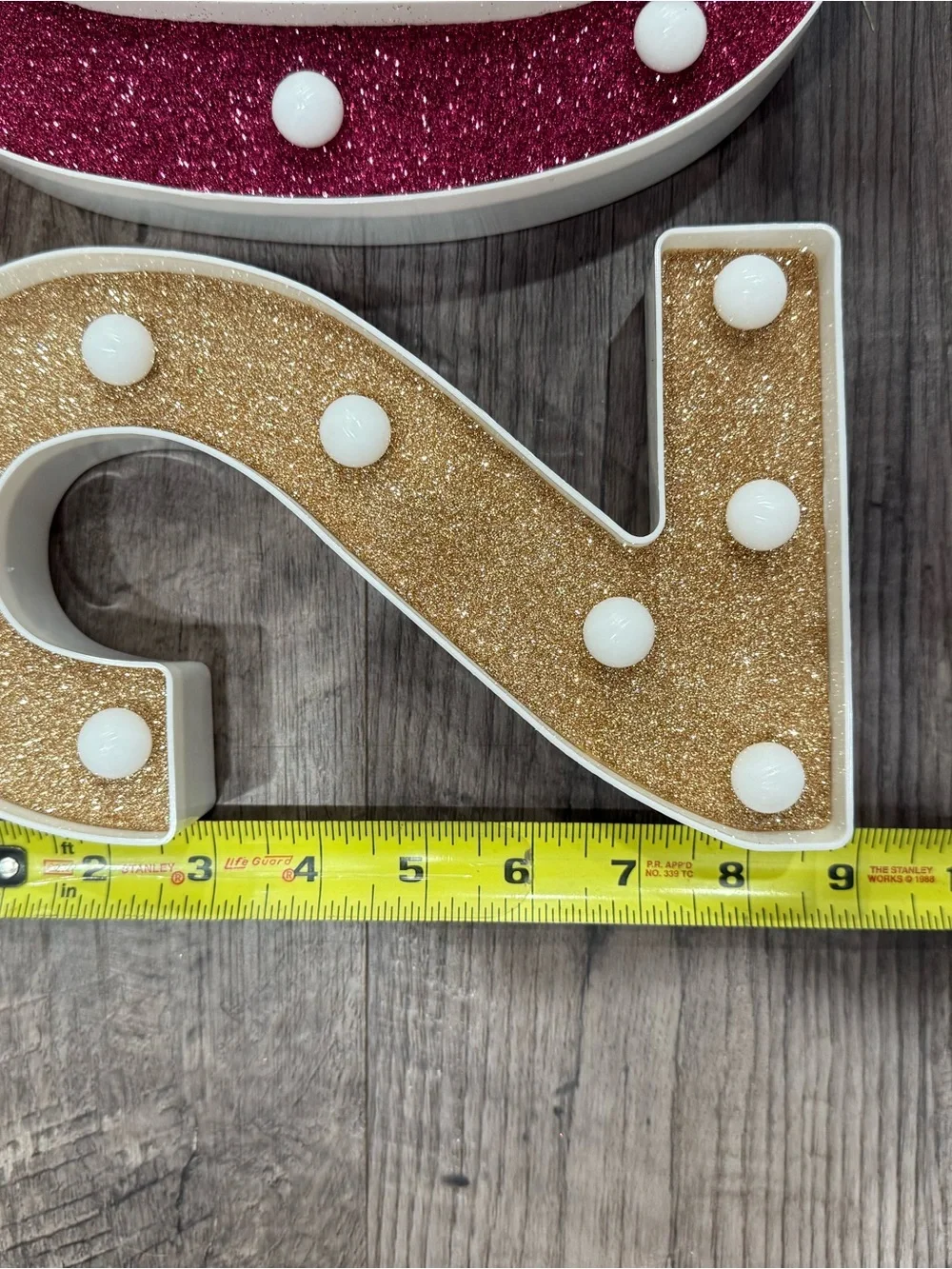 Glitter 2020 Number Marquee Signs – Gold & Burgundy